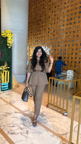 White perfect co-ord set kaftan style Top