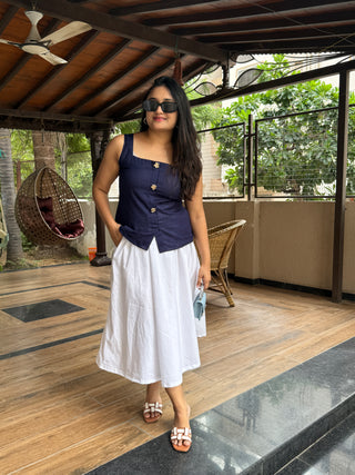 Denim Top & Skirt Co-ord Set