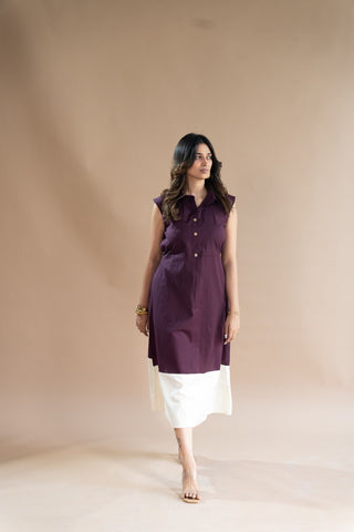 Dual Colour Magenta Dress