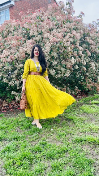 Yellow Layered Dress