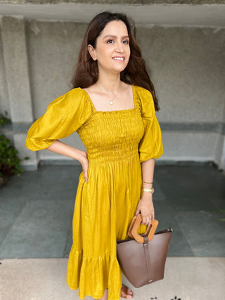 Front Smoking Layered Dress