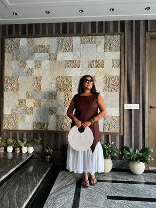 Brown Frill Dress