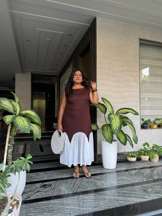 Brown Frill Dress