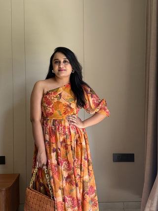 Floral Georgette Gown