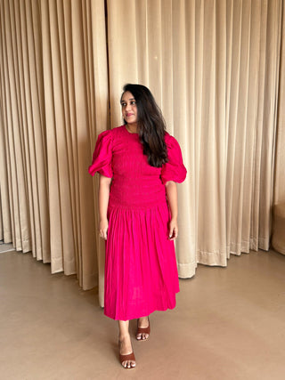 Pink Front Full Smoking Dress