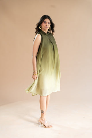 Ombre Olive Green Dress