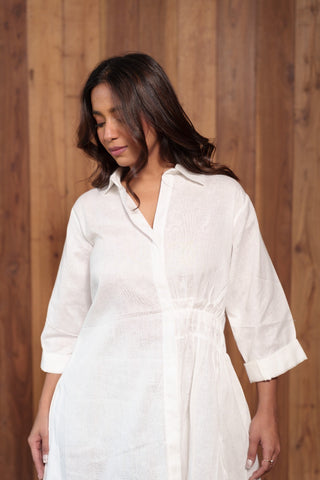 Side Smoking Shirt Dress