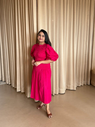 Pink Front Full Smoking Dress
