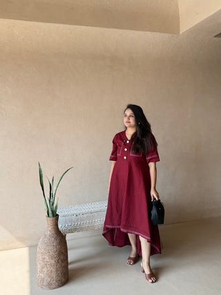 Maroon Anchor Updown Dress