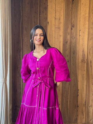 Magenta Anchor Dress