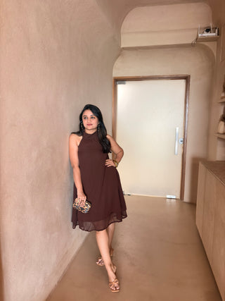 Halter neck party dress