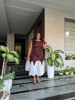 Brown Frill Dress