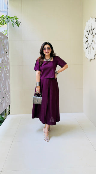 Dark Magenta Short Top Skirt