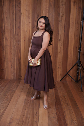 Mocha Elegance Dress