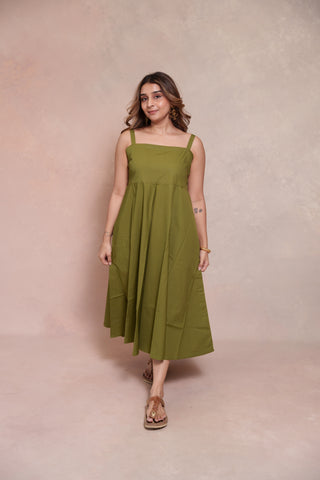 Olive Meadow Dress
