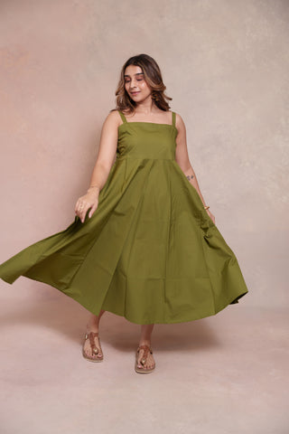 Olive Meadow Dress