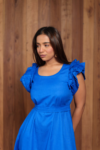 Two Color Frill Dress