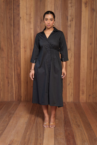 Side Smoking Shirt Dress
