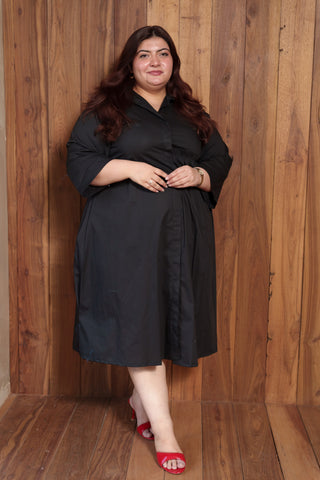 Side Smoking Shirt Dress