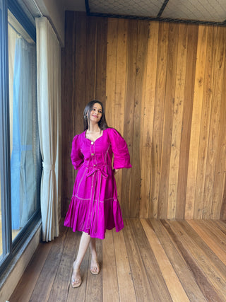 Magenta Anchor Dress