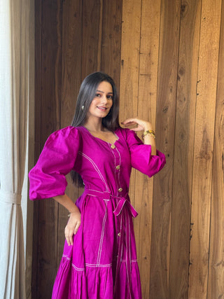 Magenta Anchor Dress