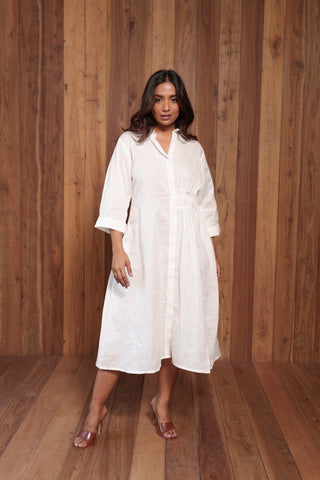 Side Smoking Shirt Dress