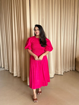 Pink Front Full Smoking Dress