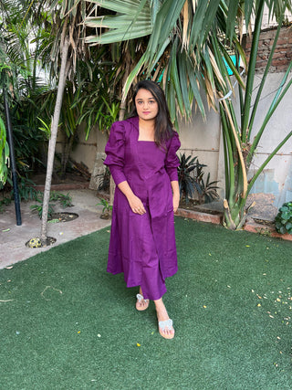 Purple Long Top Coord Set