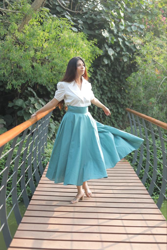 White top and skirt coord set – Panila Fashion