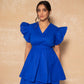 Butterfly  sleeve Royalblue Dress