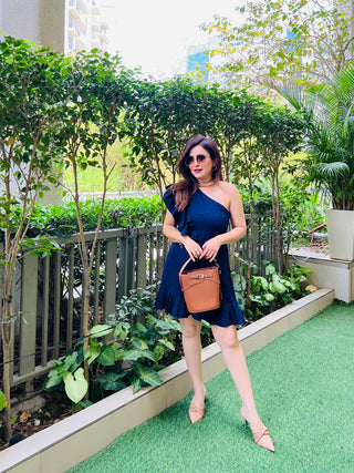 One Shoulder Ruffle Dress