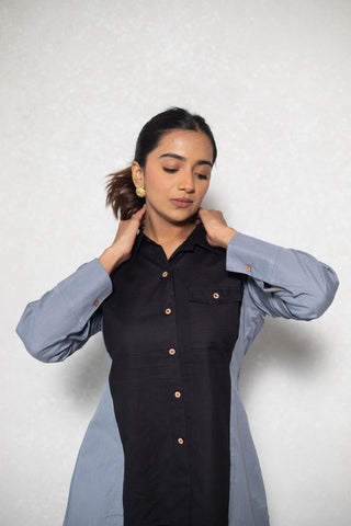 Dual Color Shirt top  with Pants