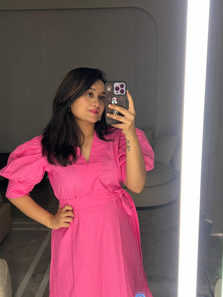Baby Pink poplin cotton Dress