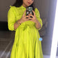 Neon Green Layered Dress