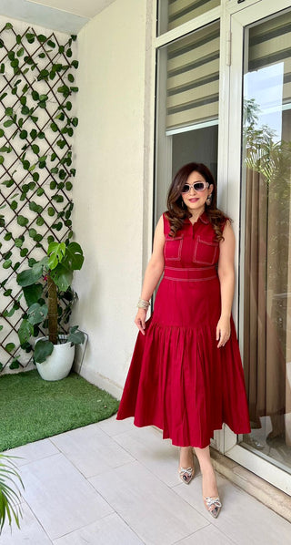 Collared Denim Dress