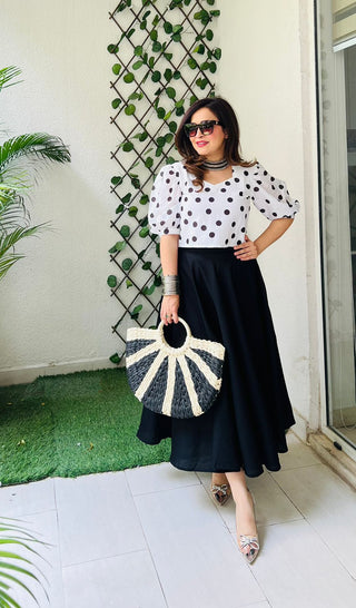 Polka Dots top & skirt