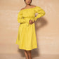 Sunflower front Pleated Dress