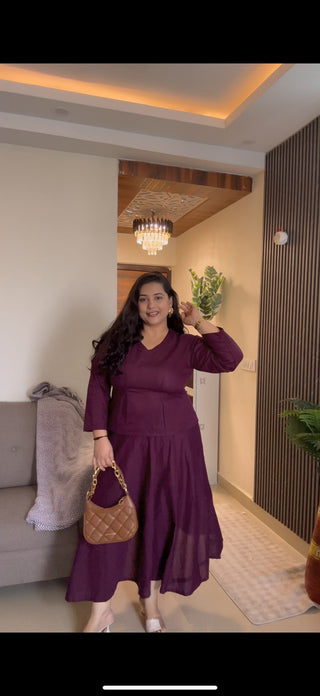 Magenta Skirt Co-ord Set