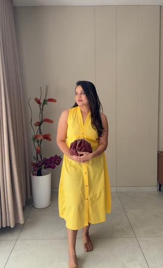Sunshine Yellow Chic Dress