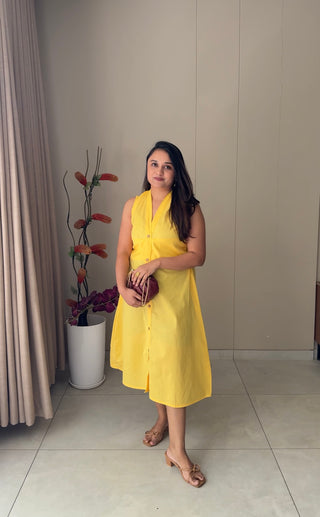 Sunshine Yellow Chic Dress