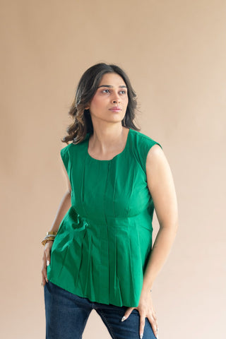 Green Tuck Top