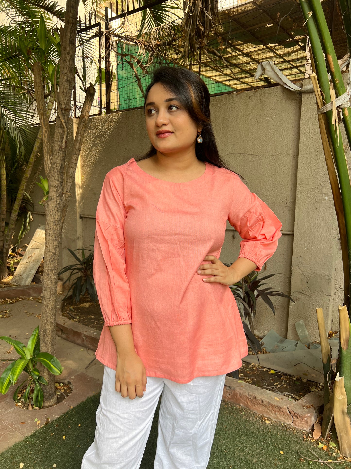 Linen cotton top