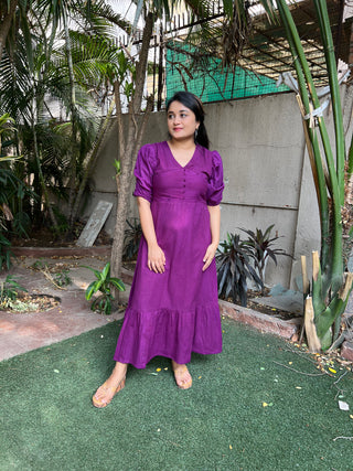 Purple A line Dress