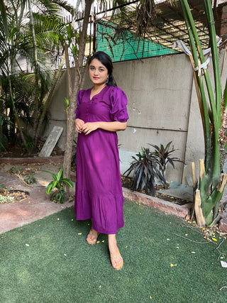 Purple A line Dress