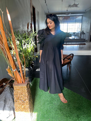 V neck Long dress
