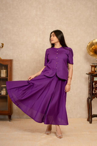 Purple Blazer Top & Skirt