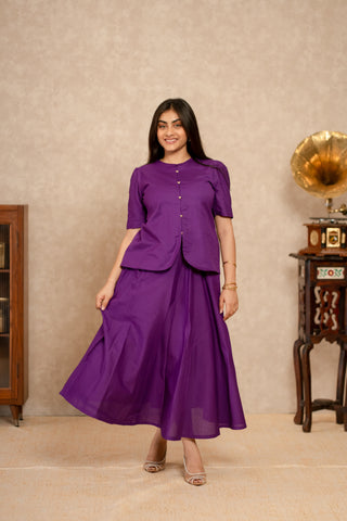 Purple Blazer Top & Skirt