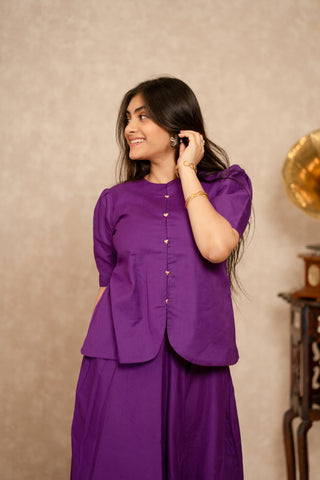 Purple Blazer Top & Skirt