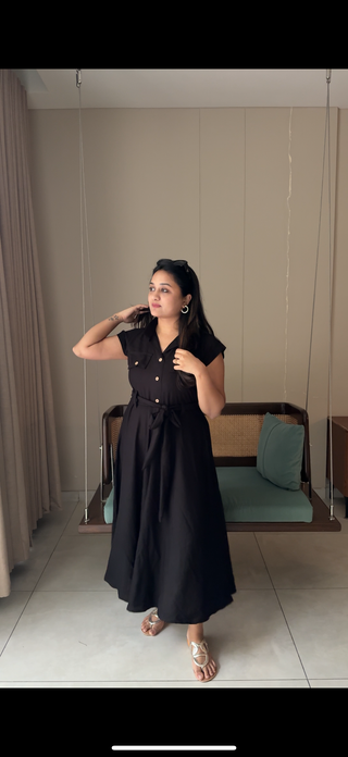 Black Flowy Summer Dress