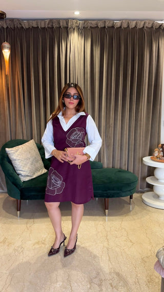 Embroidered Shirt Dress